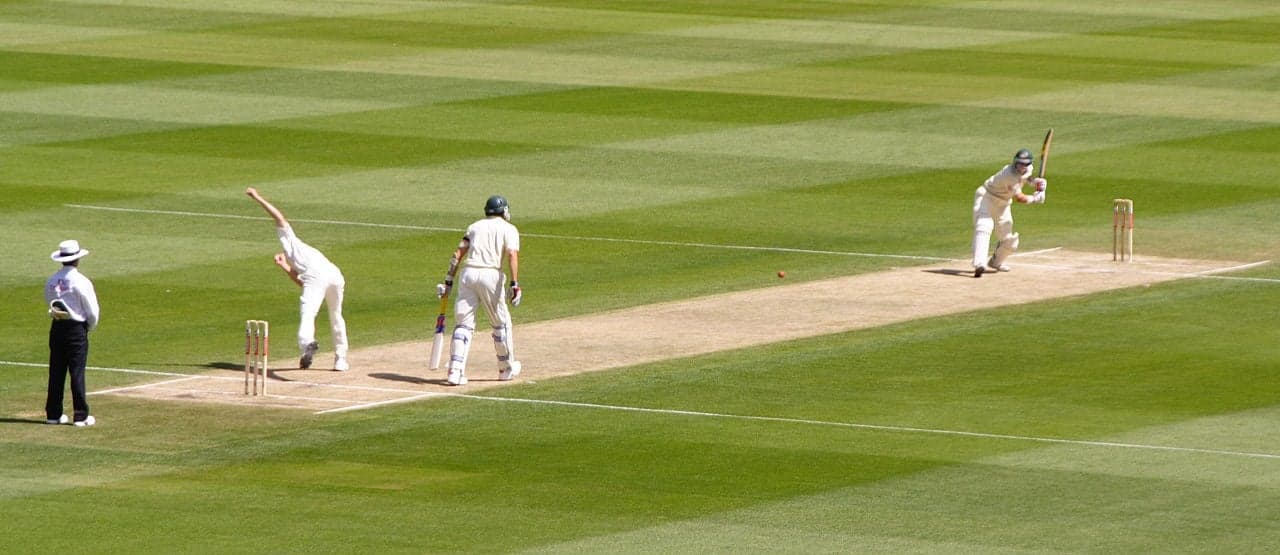 A cricket match being played at the Guyana National Stadium in Georgetown