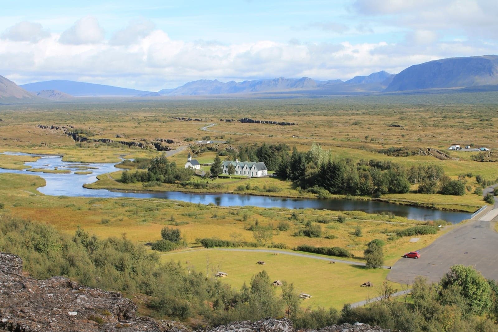 Þingvellir National Park - the wide grassy valley where the Alþingi was first held