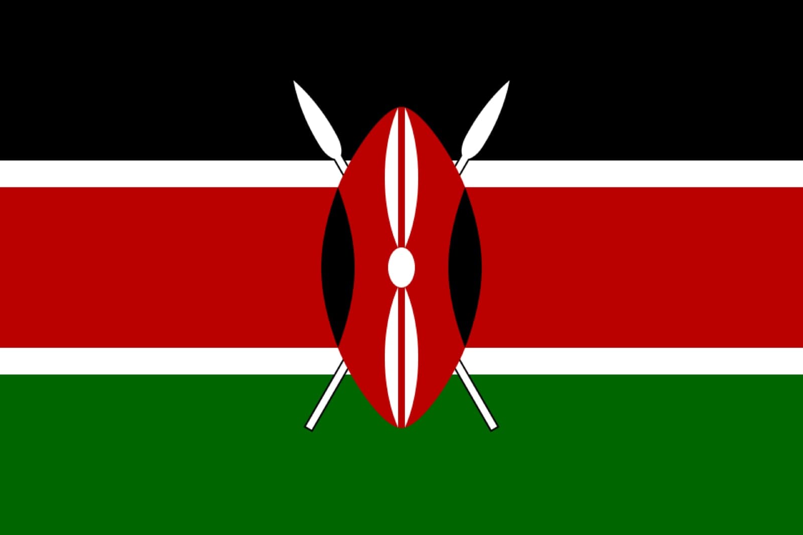 The flag of Kenya