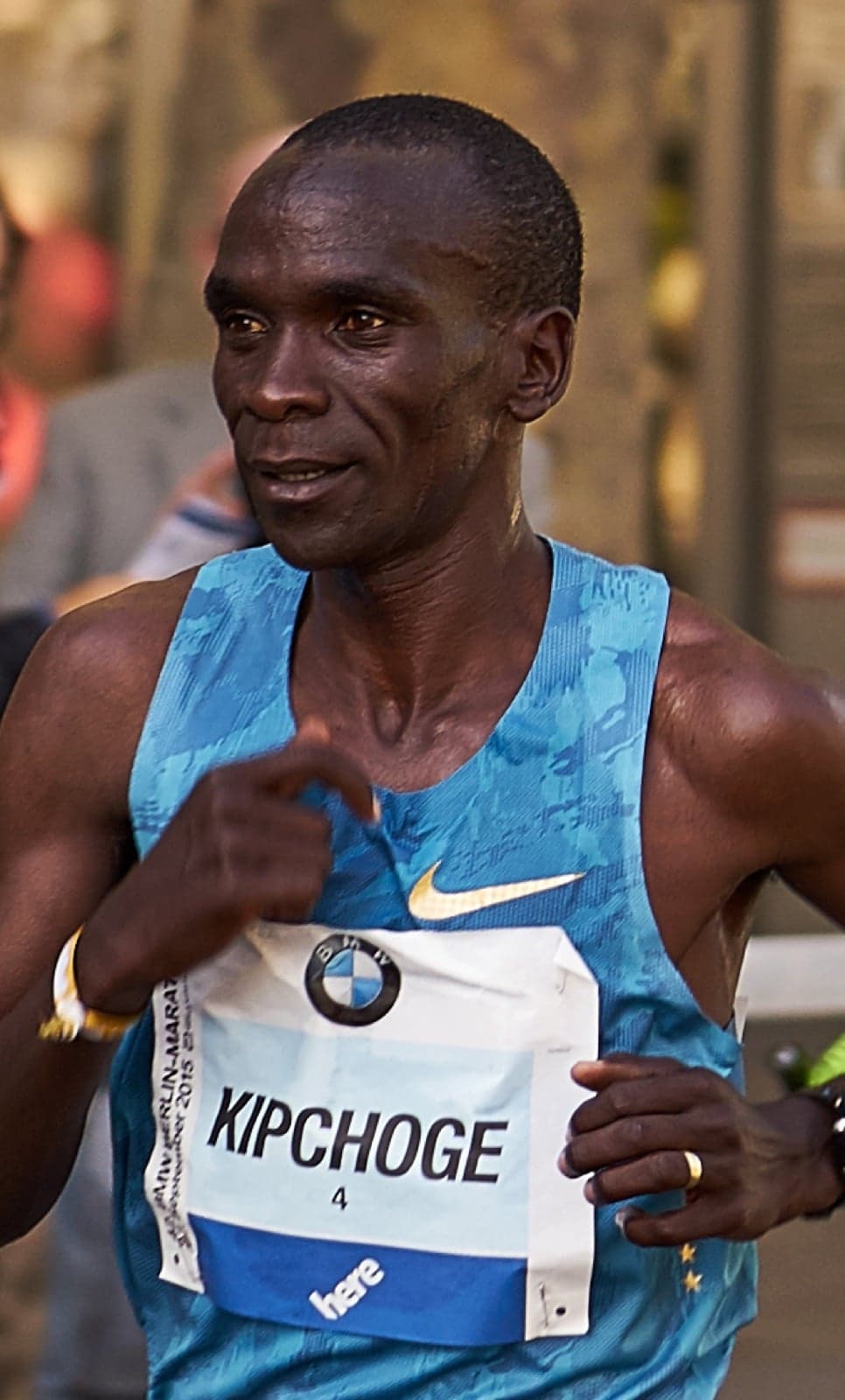 Eliud Kipchoge running in a marathon
