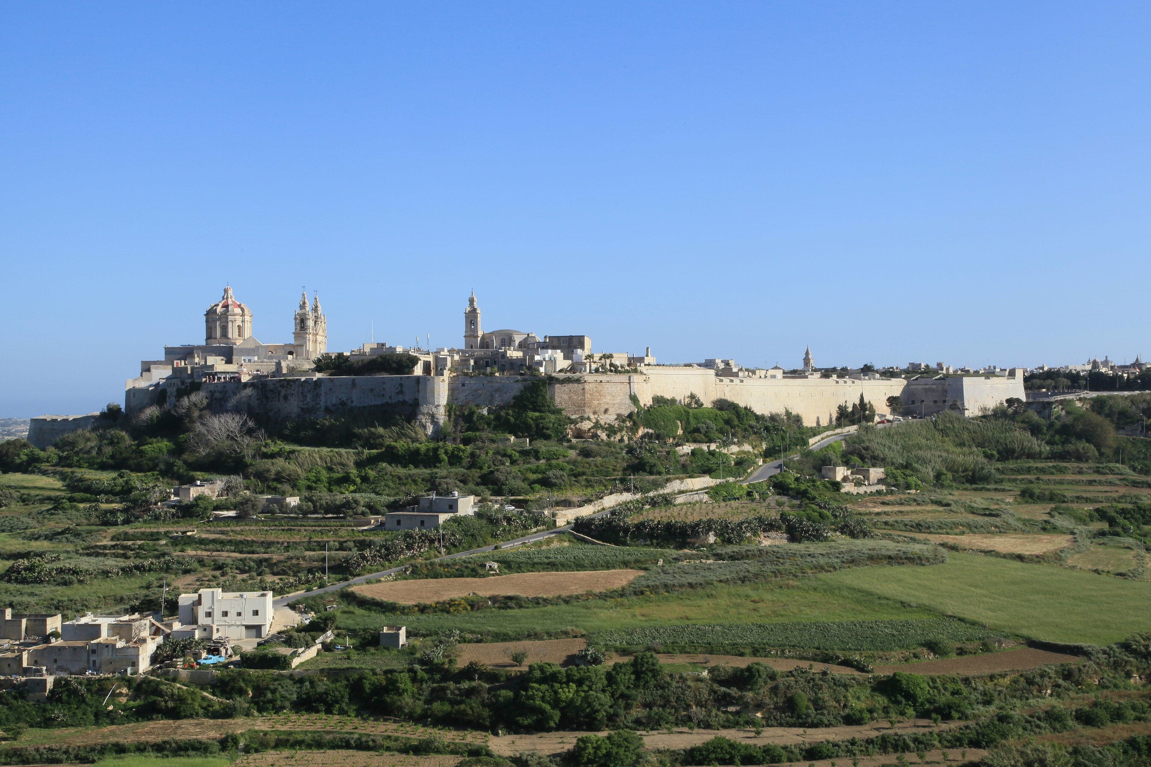 The walls and main gate of the old Maltese city of Mdina